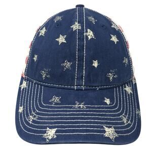 American Flag Strapback Baseball Cap Multicolor One Size Blank Holiday Editions